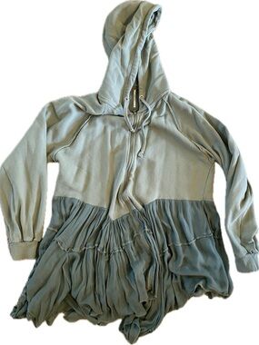 Free People Moon Dust Cardigan Zip Hoodie Asymmetrical